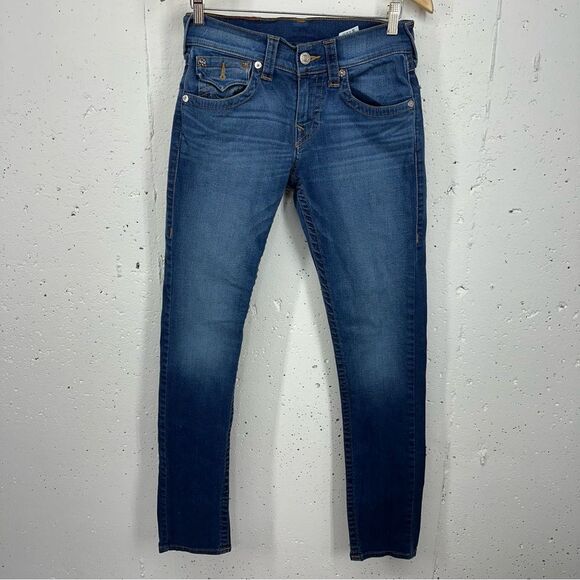 True Religion Men’s size 28 x 33 Skinny Flap Stretch Jeans - Picture 2 of 15